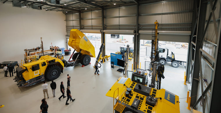 Epiroc Training Facility internal machinery