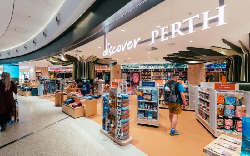 Discover Perth storefront at Perth Airport T1 International 