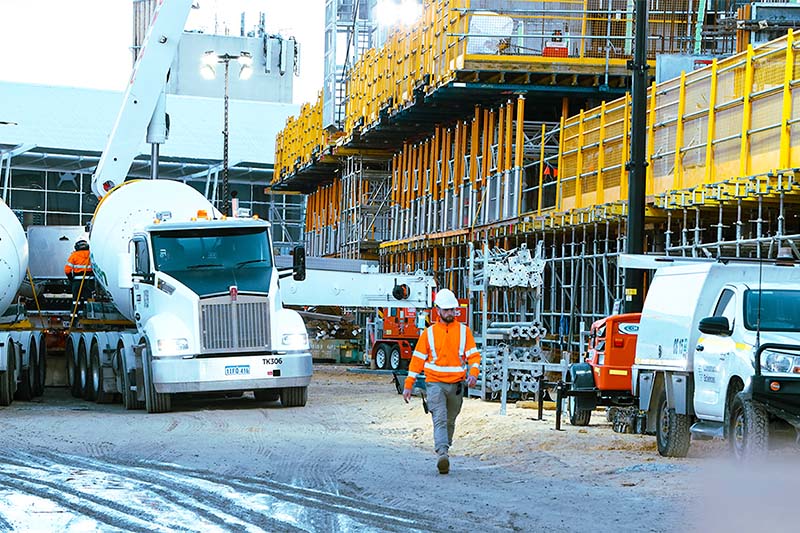 Men in high-vis on a construction site