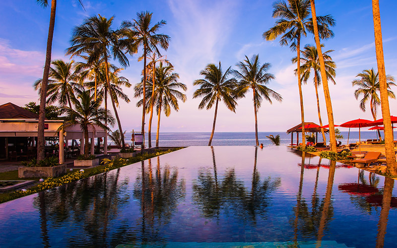 Tropical sunset skies over Koh Samui, Thailand