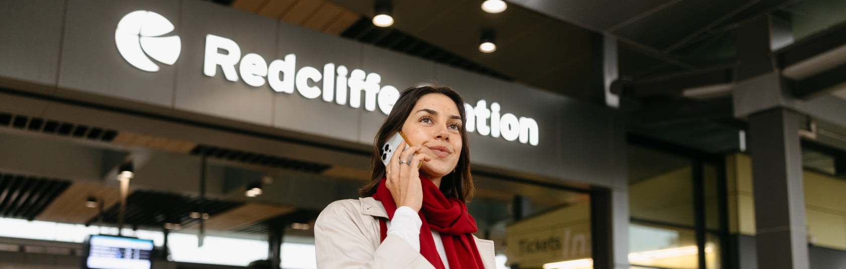 Phone call at Redcliffe Station